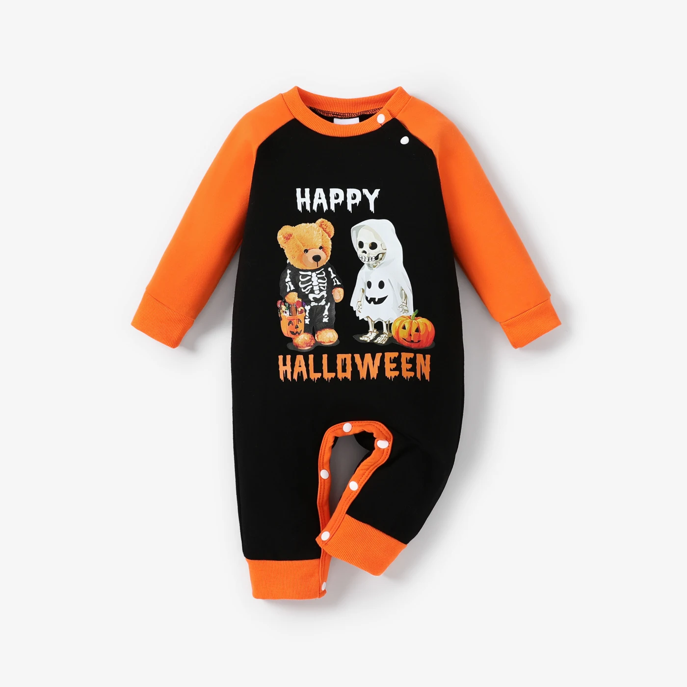 PatPat Baby Girl/Boy Halloween Childlike Animal Pattern Bear Jumpsuit