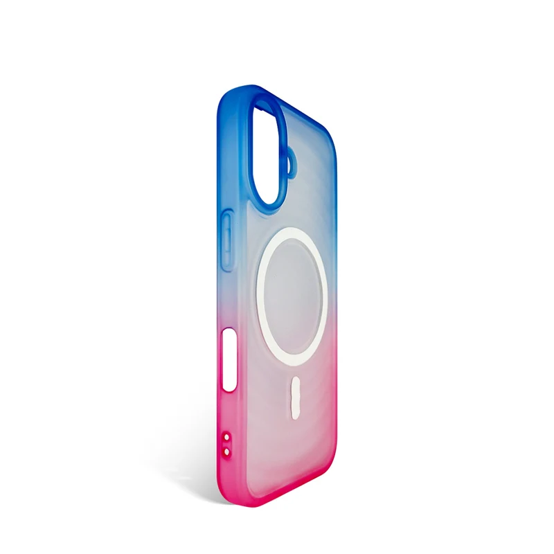 Gradient Water Ripple for Magsafe Phone Case for iPhone 16 pro max 15 Pro 14 13 12 Frosted Skin Feel Wireless Charging Cover