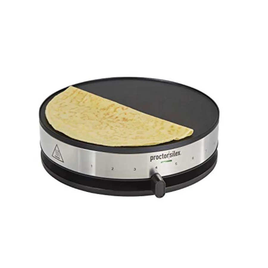 

Electric Crepe Maker with 13" PFAS-Free Nonstick Griddle for Eggs Pancakes Omelets and Quesadillas with Temperature Control Spa