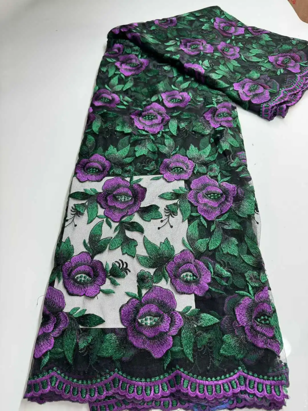 Kain Tulle Bordir Prancis Nigeria Afrika Kelas Atas 2025 untuk Pesta Pernikahan Gaun Pengantin Jahit