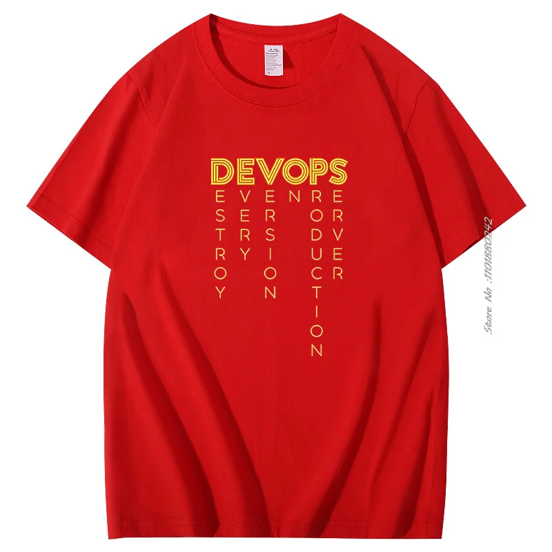 Funny Programmer T Shirt Devops Devops- The Real Definition Of Devops Tee Devops Computer Nerd Geek Programmer Cotton Shirts