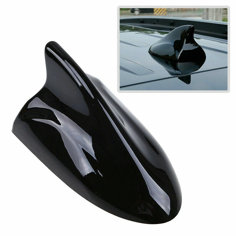 Universal Black Roof Shark Fin Antenna FM/AM Signal Radio Aerial Cover ABS Plastic Fit For Hyundai Kia