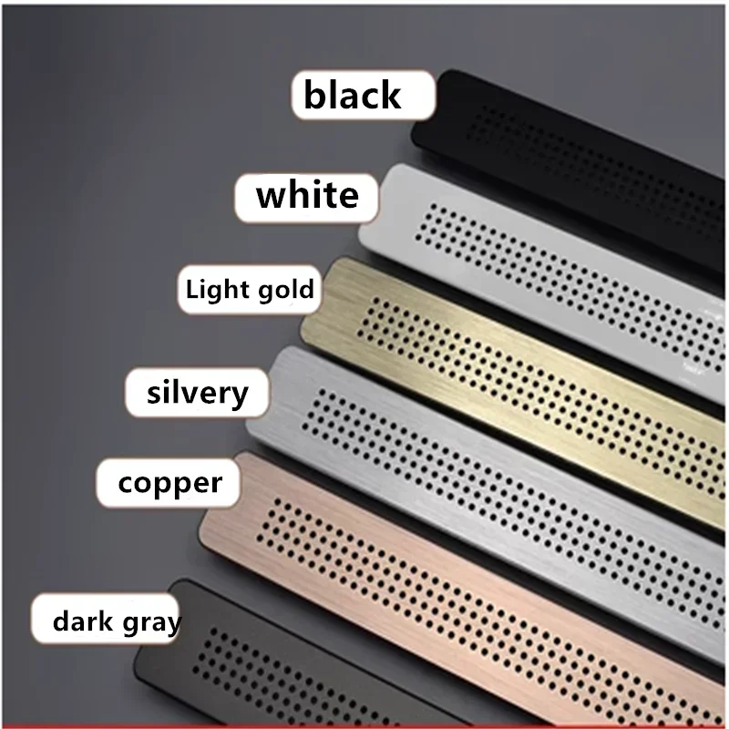 

1 шт., дышащая сетчатая прямоугольная плоская вентиляционная решетка из алюминиевого сплава, шкаф для обуви, декоративная вентиляционная решетка