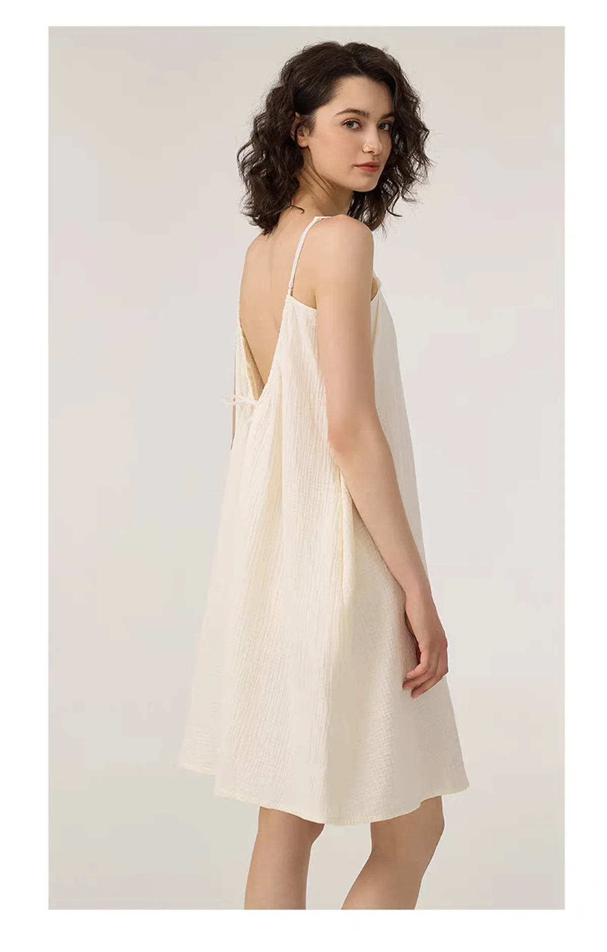 Vestido de Verano Elegante para Mujer, 100% Algodón Muselina, Sexy, con Tirantes Ajustables, Estilo Boho, para la Playa, Vacaciones, Fiestas
