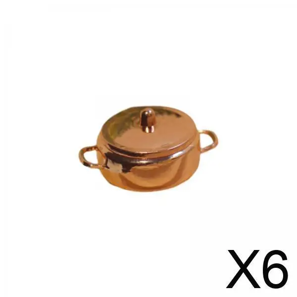 

Мини-суптовый сплав, миниатюрная кухонная утварь, игрушечный горшок, аксессуары для кукольного домика, масштаб 1, 12, декор для комплекта кукольного домика «сделай сам»