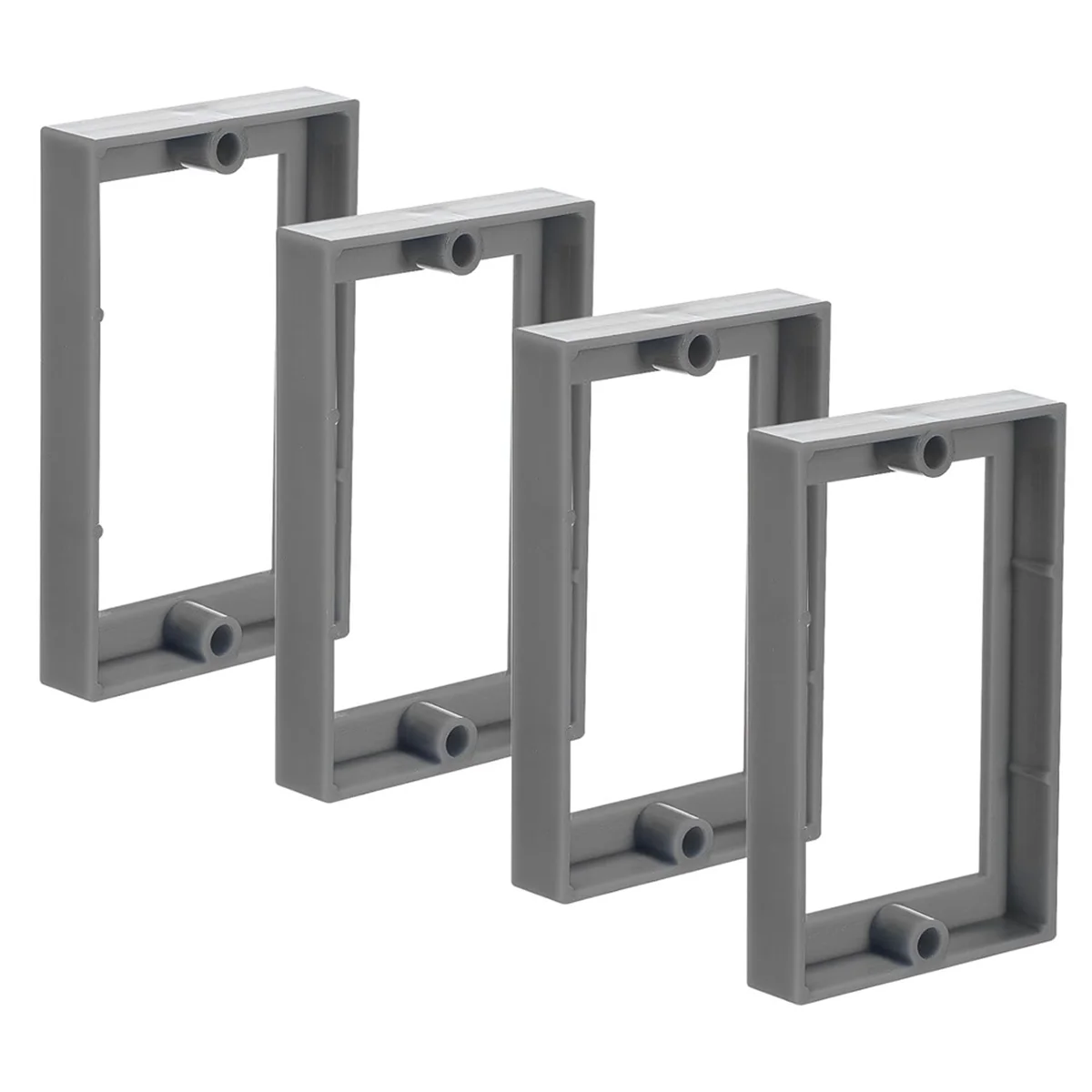 4Pcs 1/2Inch Single Gang Outlet Box Extender,Electrical Outlet Extender Receptacle Extender Outlet Extension Box Gray