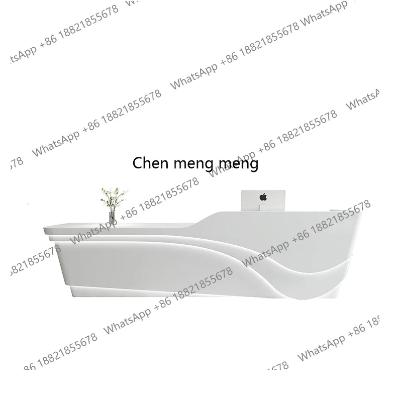 M46 شركة صالون التجميل مكتب الاستقبال متجر إبداعي منحني منصة مشروبات الطلاء صفحة الخروج #5