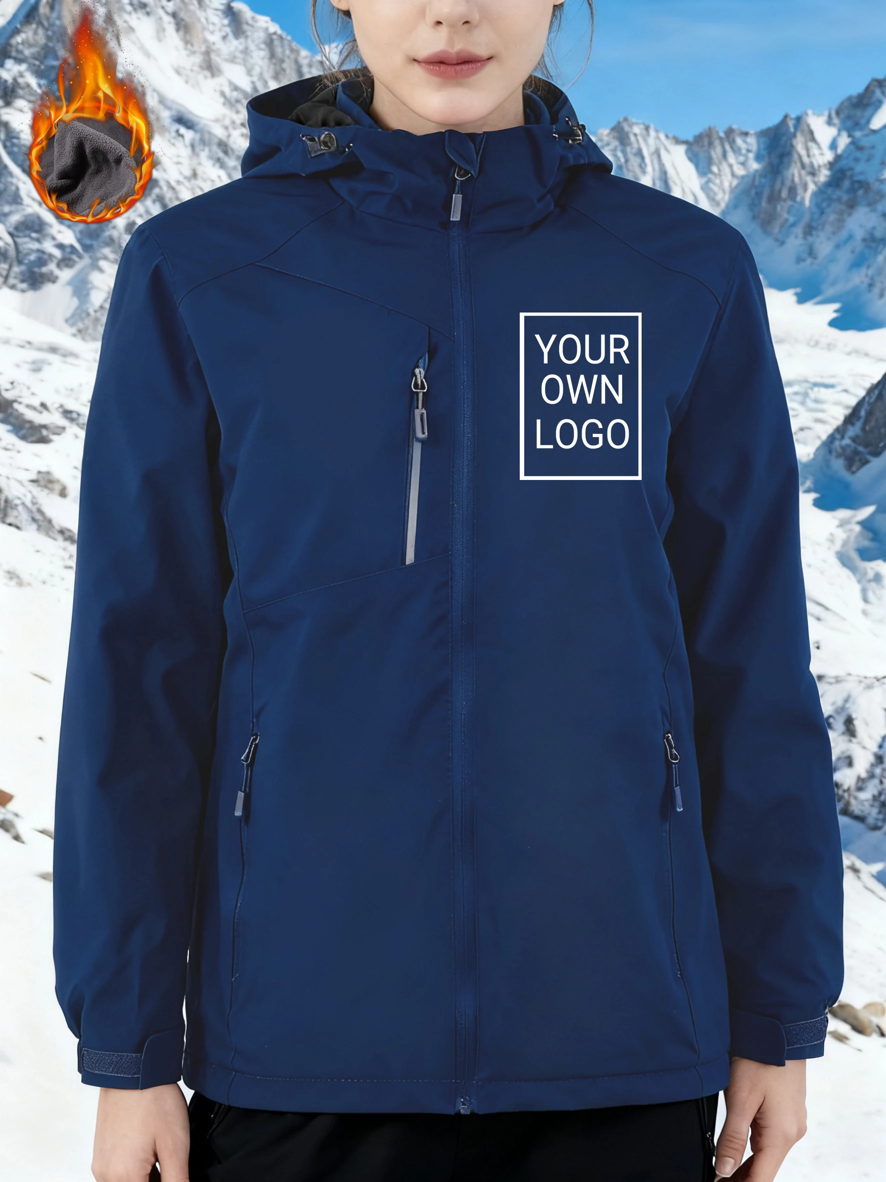 DIY تخصيص شعار امرأة سترة في الهواء الطلق رشاقته Y2K المتضخم سستة هوديس الرياضة عارضة هودي ملابس الخريف مريحة