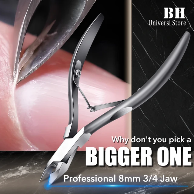 1 szt. Cążki do skórek trymer 3/4 szczęki nożyczki do skórek maszynki do strzyżenia ze stali nierdzewnej Cutter Remover Pedicure Manicure narzędzie do paznokci