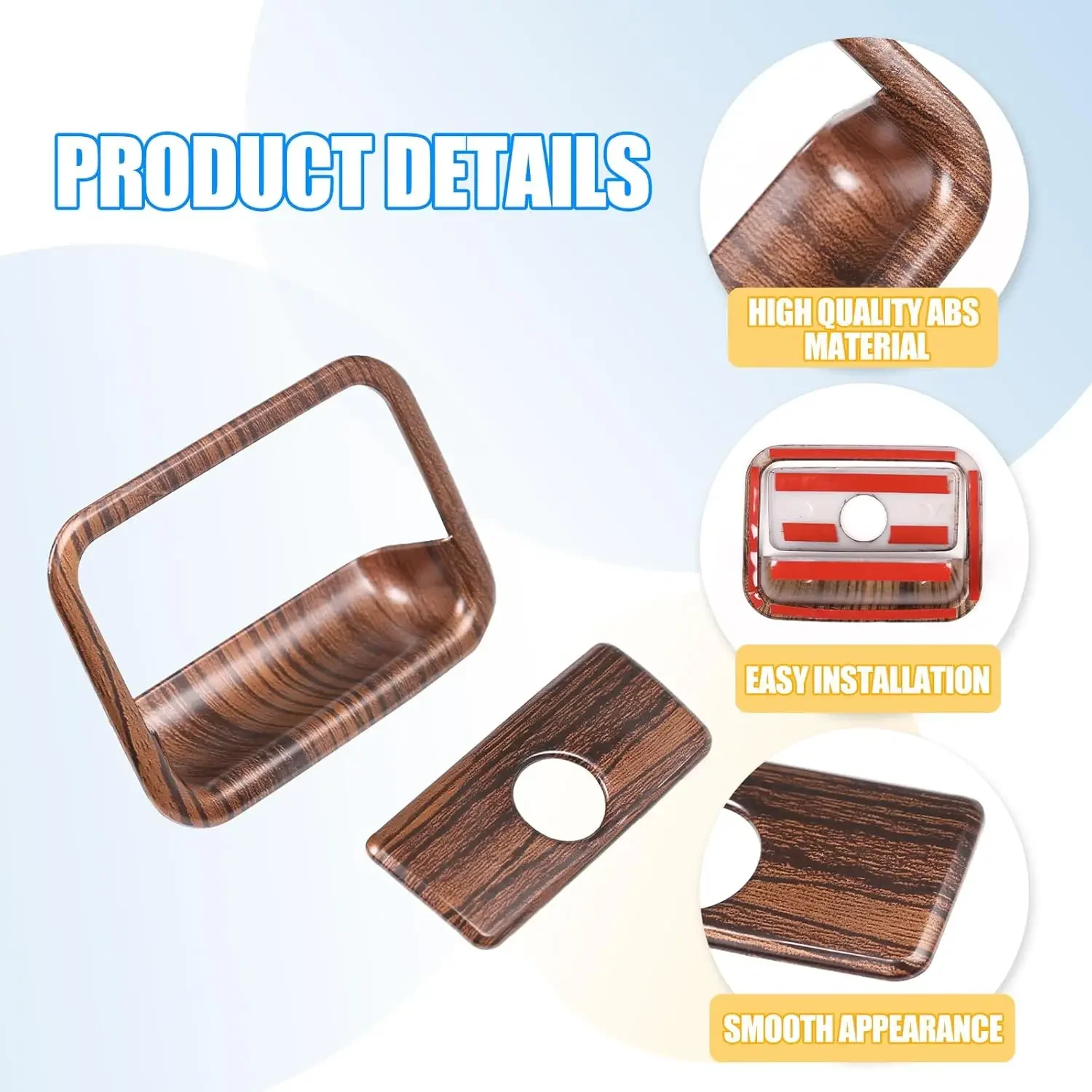 Car Interior Glove Box Handle Key Hole Cover For Toyota Land Cruiser Prado FJ150 150 LC150 2010-2022 ABS Carbon Trim Accessories