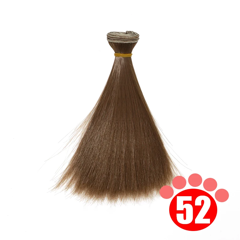 15CM 20CM 25CM X 100 CM Ragdoll Doll Hair Wig Synthetic Heat-Resistant Hair Bundle Doll Wig Accessories Brown Gold Silver