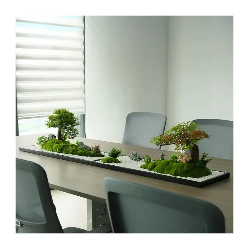 Conference table long ornament desktop simulation plant landscaping micro landscape welcome pine decoration