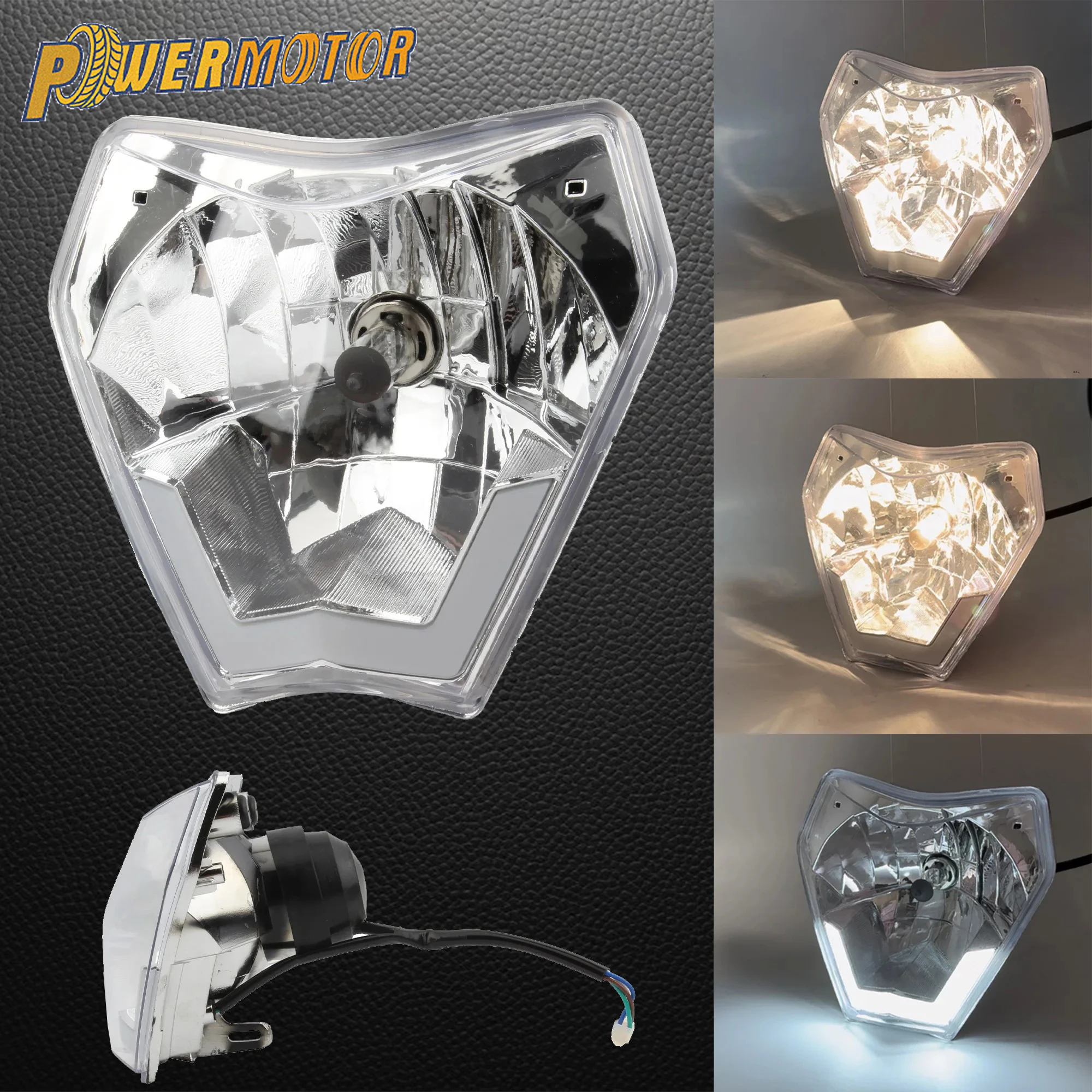 

For KTM Motorcycle Halogen Headlight Wick High Low Beam DRL EXC XC XCF XCW XCFW SX 125-530 2024 Motocross Headlamp Accessories