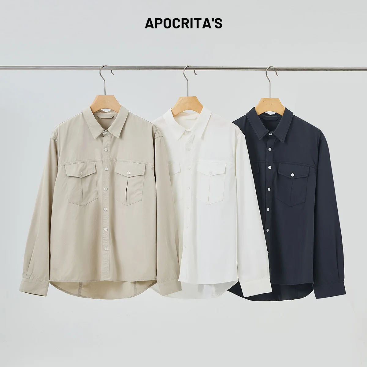 

Men's Long Sve Casual irt Loose Fit Modal Spring Faionable Versatile Comfortable Daily Wear ket Design Full Body