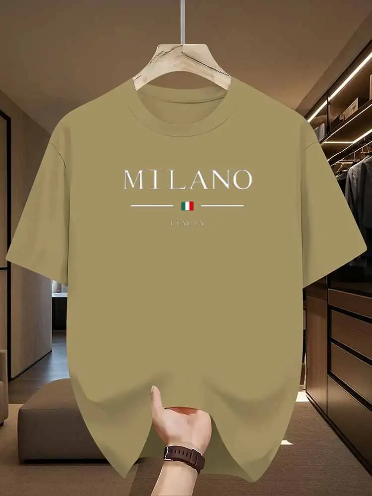 Milano T-SHIRT Herren 100 % Polyesterfaser, atmungsaktives Oberteil für Fitness, Sport, Freizeitkleidung, leicht zu regende Kleidung, Eur-Größe