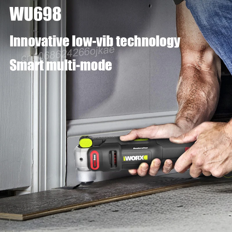 Worx Oscillating Multi-Tool WU698 BarTool 20v 20000T/min Swing Angle 5 Vibrafree Patented Suspension Shock Absorption Technology