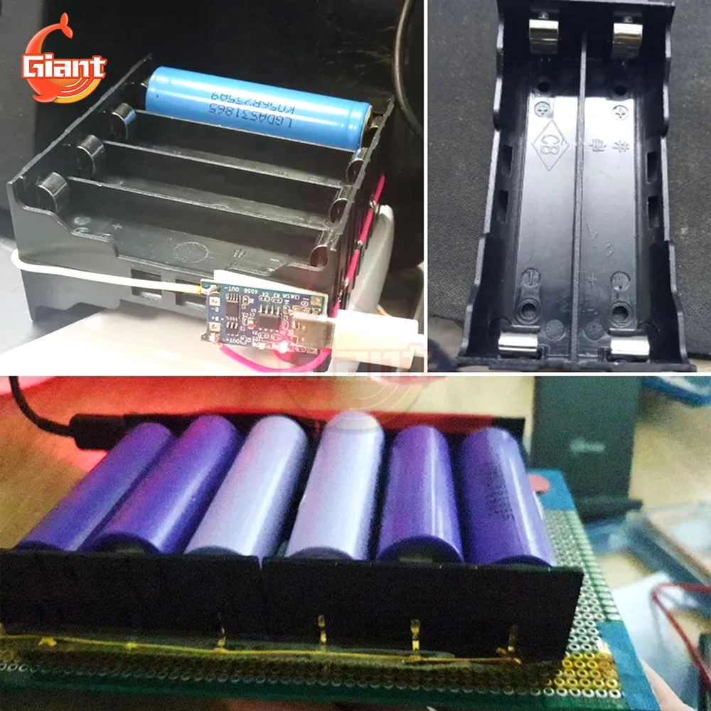 18650 Battery Charger Case 1/2/3/4 Slot Batteries Container Box Mini Battery Holder Storage Power Bank Case DIY Battery Case