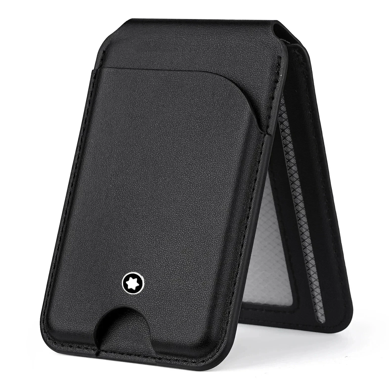 Cartera con bolsillo para tarjetas magnética Sle de negocios de alta gama, soporte Magsafe para tarjetas, Funda de cuero, tarjetero para Iphone 17 Samsung