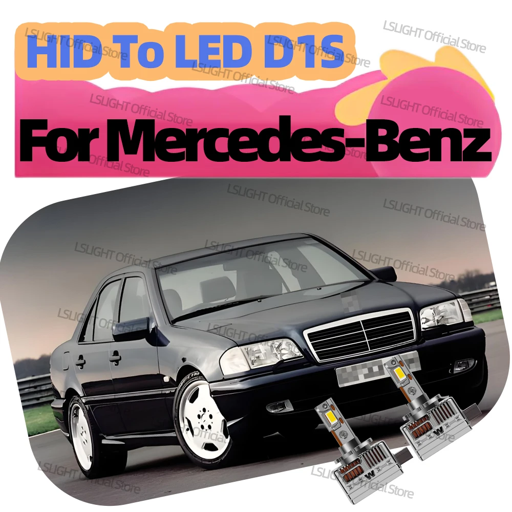 2x D1 D1S Car Headlight 30000LM 6000K For Mercedes-Benz CLS CLK CLC CL C-Class W204 W209 C218 C216 W216 X218 C250 C300 2008-2016
