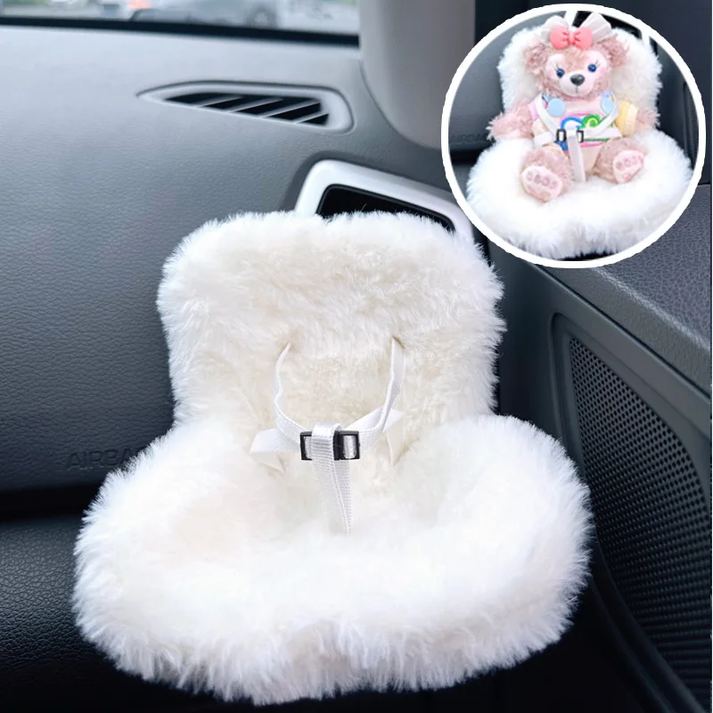 

For Labubu Car Doll Safety Seat Kawaii Doll Plush Seat Car Air Aromatreatment Decoration Suit for All Dolls with Air Outlet