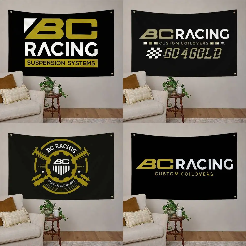 BC R-Racing Flag Polyester Printed Banner For Decor Tapestry Dorm Room Bedroom