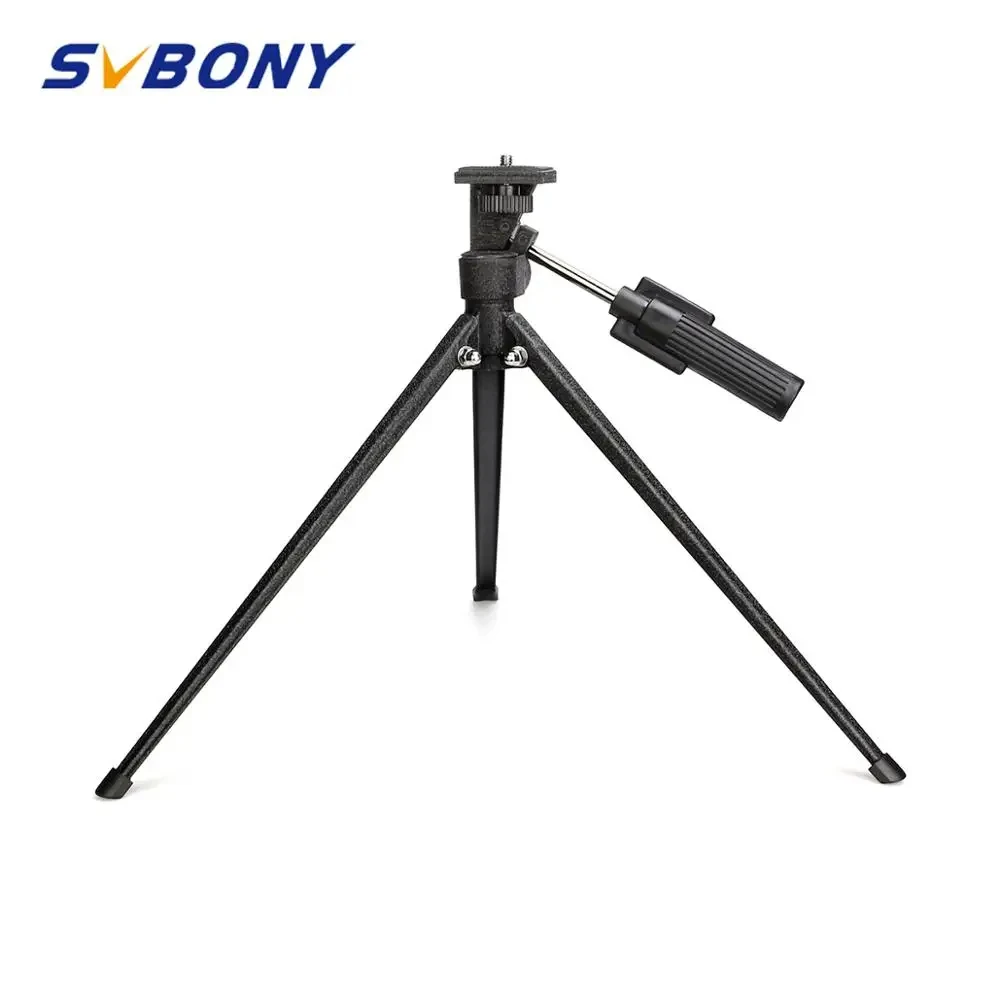 SVBONY Mini Tabletop Black Tripod Portable Desktop Travel Tripod for Spotting Scope Monocular Medium-sized Telescopes SV153