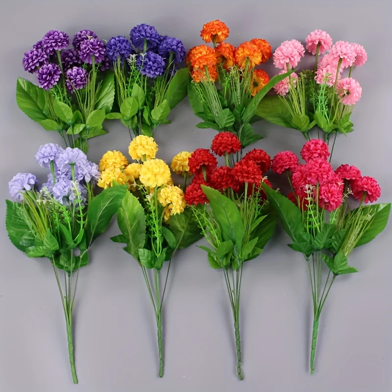 Künstlicher Hortensienstrauß – künstliche Blumencluster aus Kunststoff für Zuhause, Hochzeit und Verlobungsdekoration – Detail 7