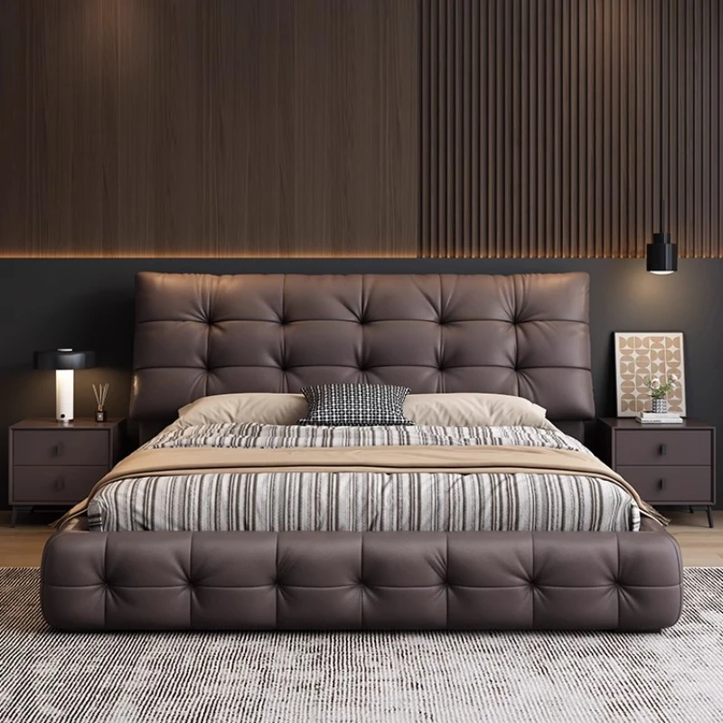 

Adults Storage Lounge Double Bed Queen Wall Fashion Luxury Headboards Double Bed Modern Style Cama De Casal Bedroom Furniture