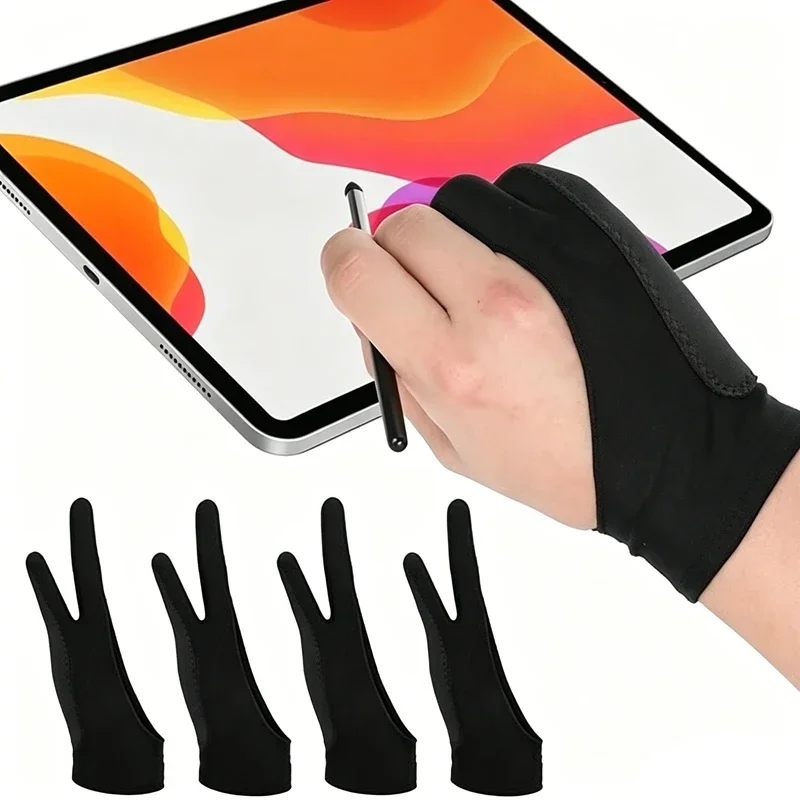 Drawing Glove Palm Rejection Two Finger Gloves for Apple IPad Capacitive Tablet Screen Artist Right/Left Hand Graphic Tablet