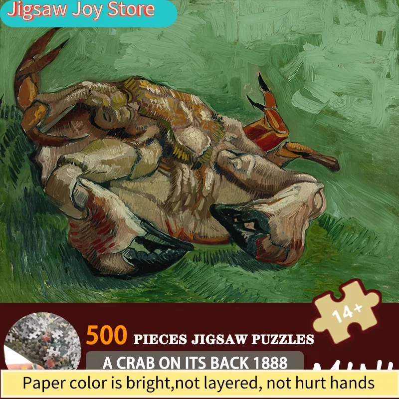 

Пазл «Краб на спине» Ван Гога — мини-пазл из премиальной бумаги 15x10 дюймов для взрослых, уникальный рождественский подарок для любителей искусства