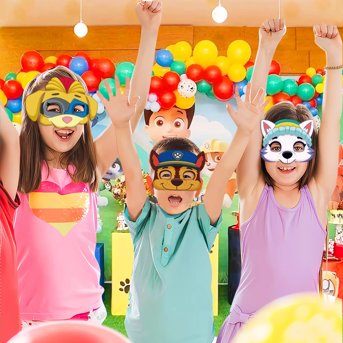 Paw Patrol Birthday Party Masks Toy Set  Puppy Patrol Kids Halloween Masks Patrulla Canina Figure Mask Boys Cosplay Party - view 5