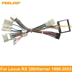FEELDO Car Audio 16pin Wiring Harness With Canbus Box For Lexus Harrler RX300 Stereo Installation Wire Adapter