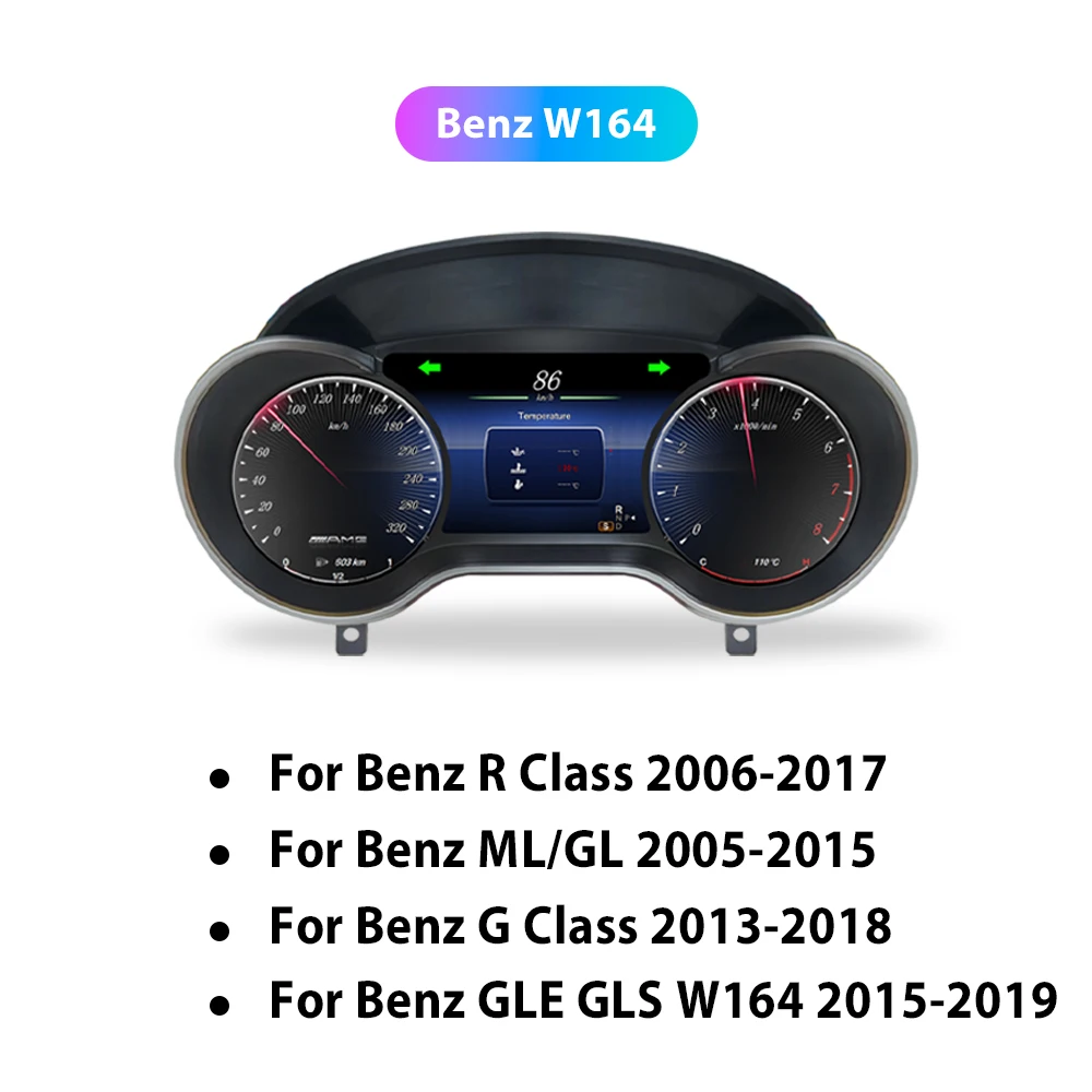 Navidigital 12,3''LCD Digital Dashboard Cluster Für Benz R Klasse ML GL G GLE GLS W164 W166 W463 2006-2019 jahre Instrument Panel – Detail 1