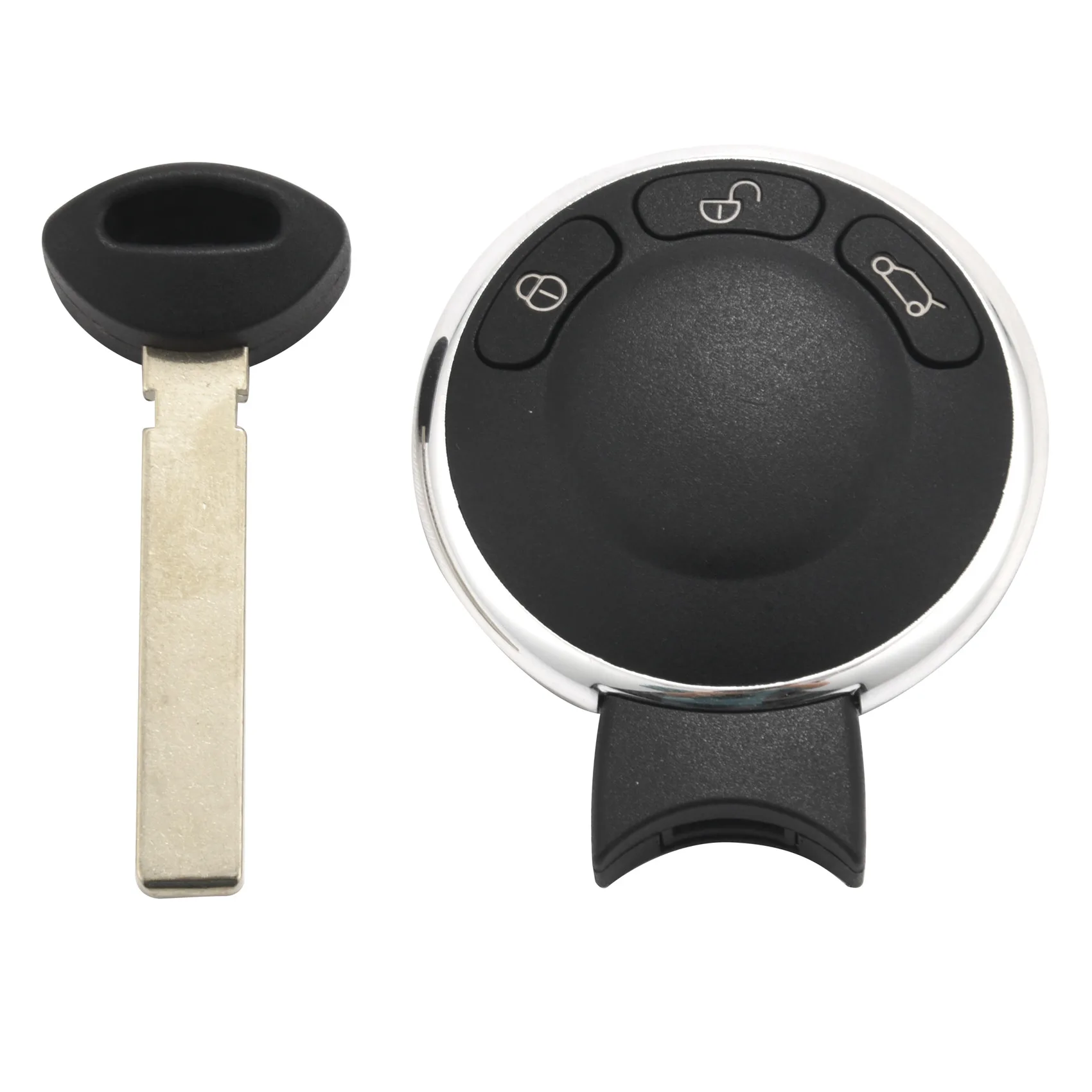 Uncut Car Key Fob Substituição Case Shell, Botão Pad para BMW, Mini Cooper, entrada remota, IYZKEYR5602