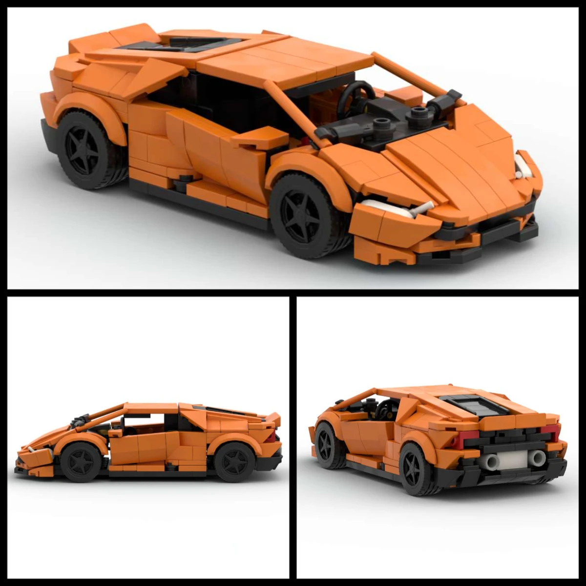 

Креативный городской скоростной гоночный автомобиль, строительные блоки MOC, сборка игрушек для мальчиков, EVO, оранжевая модель суперкара, сделай сам, детский подарок на день рождения, орнамент