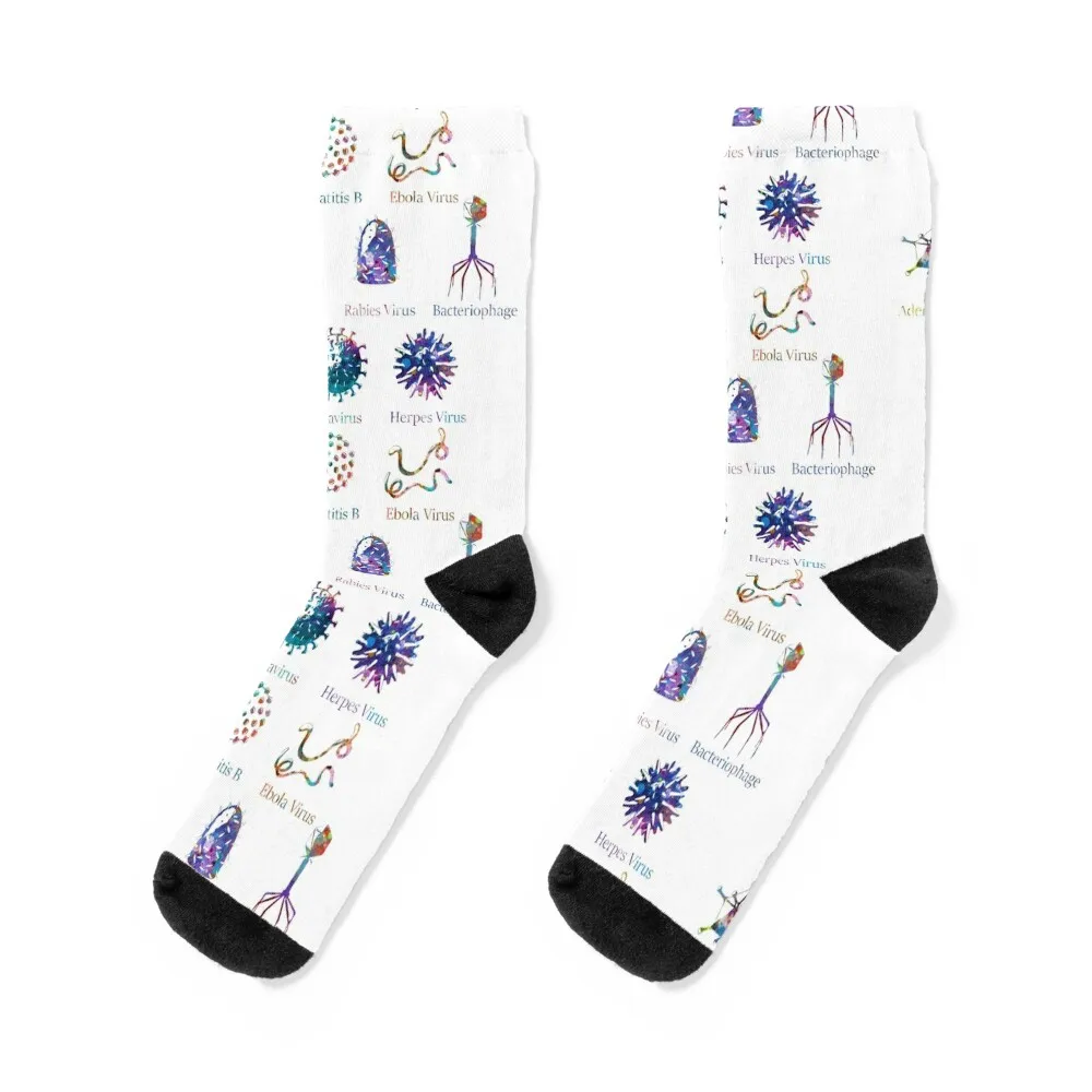 

Diagram of Different Virus Kinds Socks gym Novelties men cotton high quality Men's Socks Women's