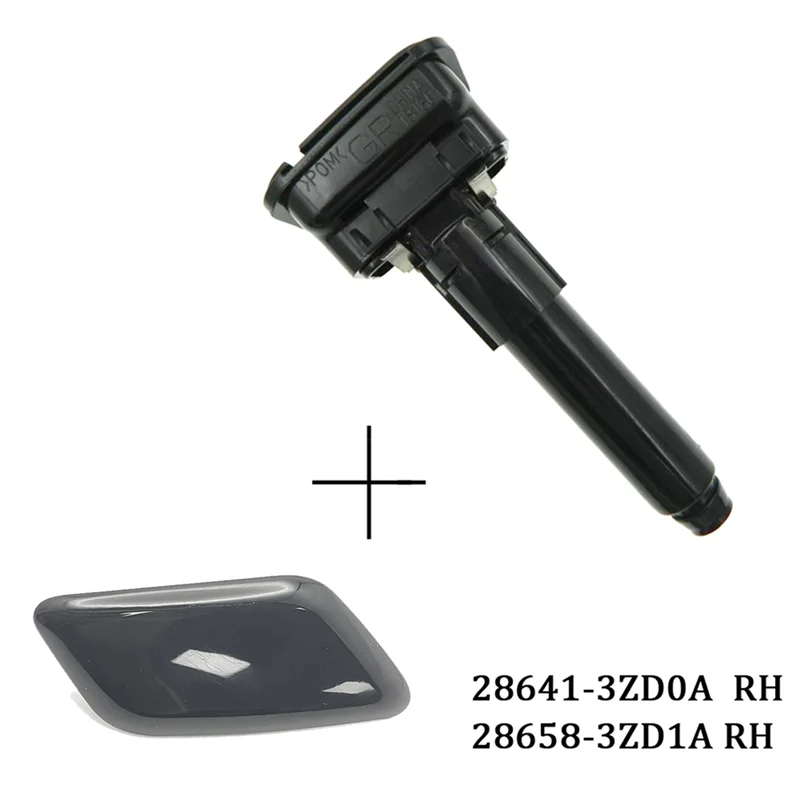 

-A25M 4Pcs/Set Front Headlight Washer Nozzle &Headlamp Jet Cover For Nissan Patrol 2013- 28641-3ZD0A/28642 28658-3ZD1A/28659