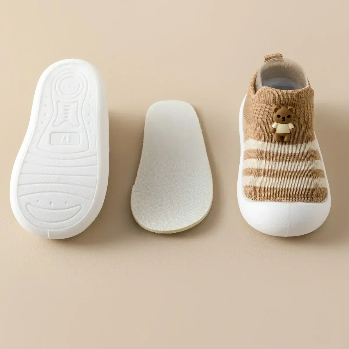 

Милая мультяшная полосатая обувь для малышей, повседневная простая мягкая подошва, противоскользящая, с защитой от столкновений, милая спортивная обувь для мальчиков и девочек