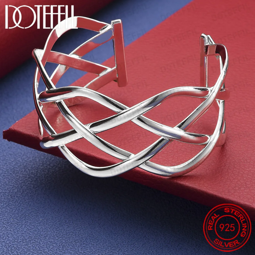 Interweave-Armband aus 925er-Sterlingsilber für Mann und Frau, Hochzeit, Verlobung, Party, Modeschmuck