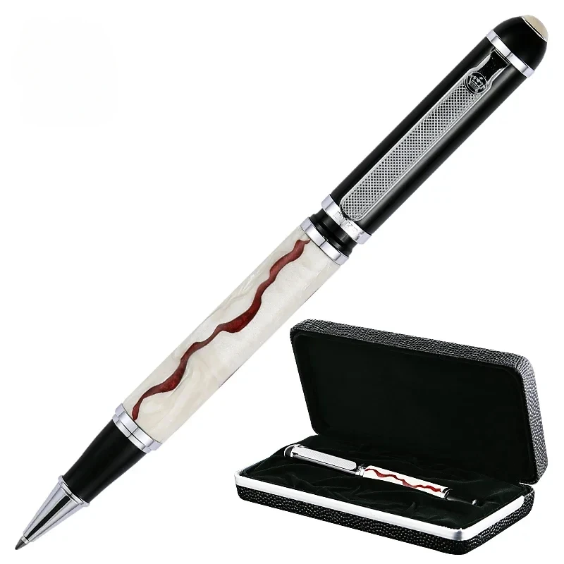 NewDuke Ink Pens Fathers Day Gifts School Supplies Luxury Ballpoint Pens Plums Piston Filling View Window Fountain Pen Luxury