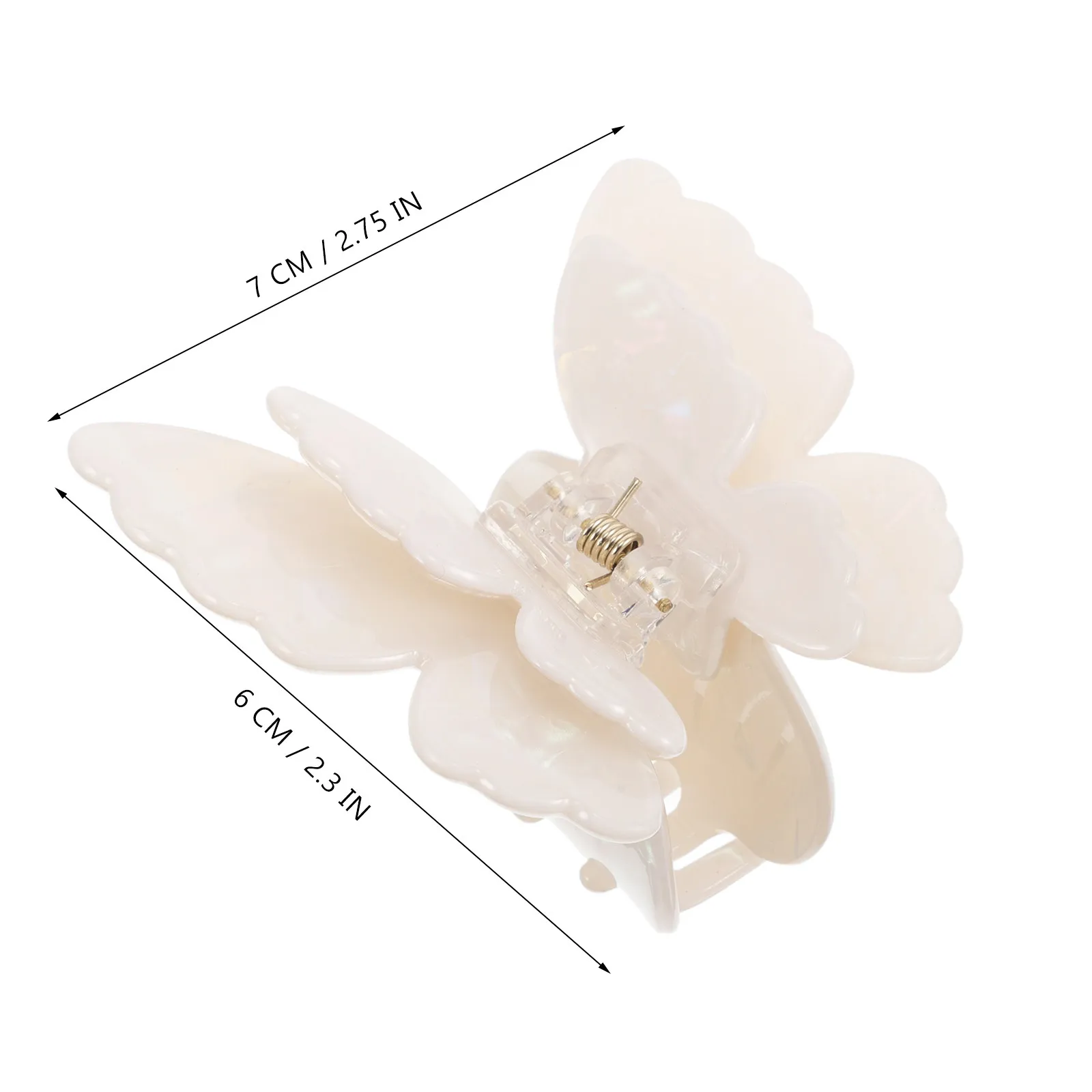 Butterfly Hair Clips Double Layer Non-Slip Claw Clips for Women Girls Elegant Butterfly Hairpin Decorative Accessories