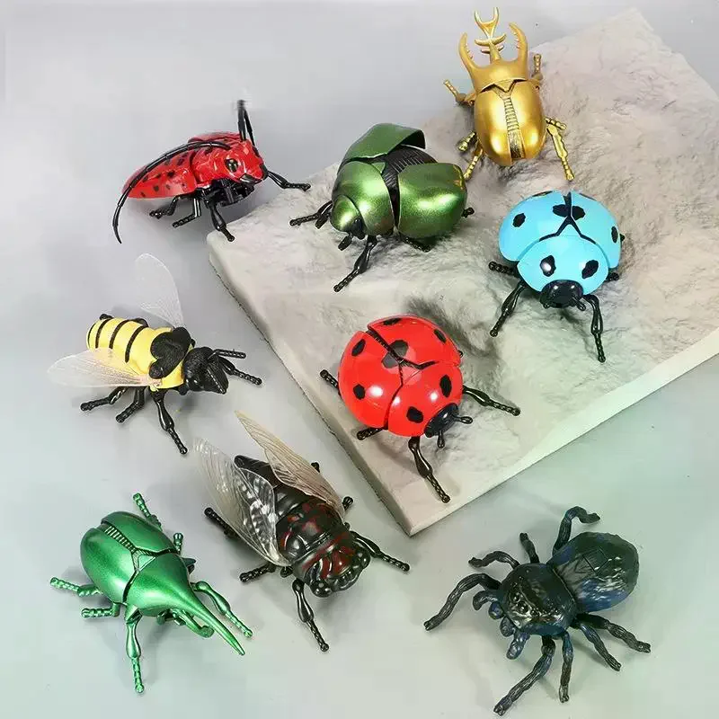 Simulation Wind-Up Beetle Crawling Pets Miniature Model Kids Toys Realistic Movement Collection Nature Lover's Gift 1Pcs