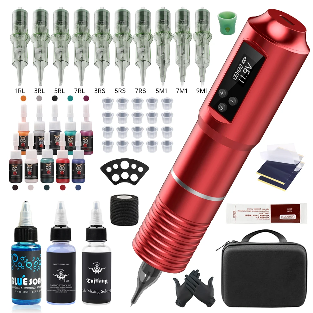 

Tattoo Kit Professional Tattoo Machine Pen Kit For Permanent Makeup Tattoo Machine Wireless Tattoo Power Supply for Tattoo Artis