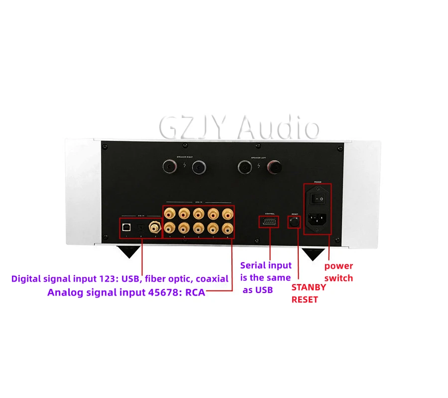 Imagem -02 - Amplificador de Alta Fidelidade Estéreo com Controle Remoto 250w x @ 8o 450w x @ 4o 3hz20khz