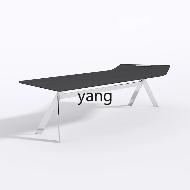 

LTT boss table simple modern stainless steel corner president desk office leader single office