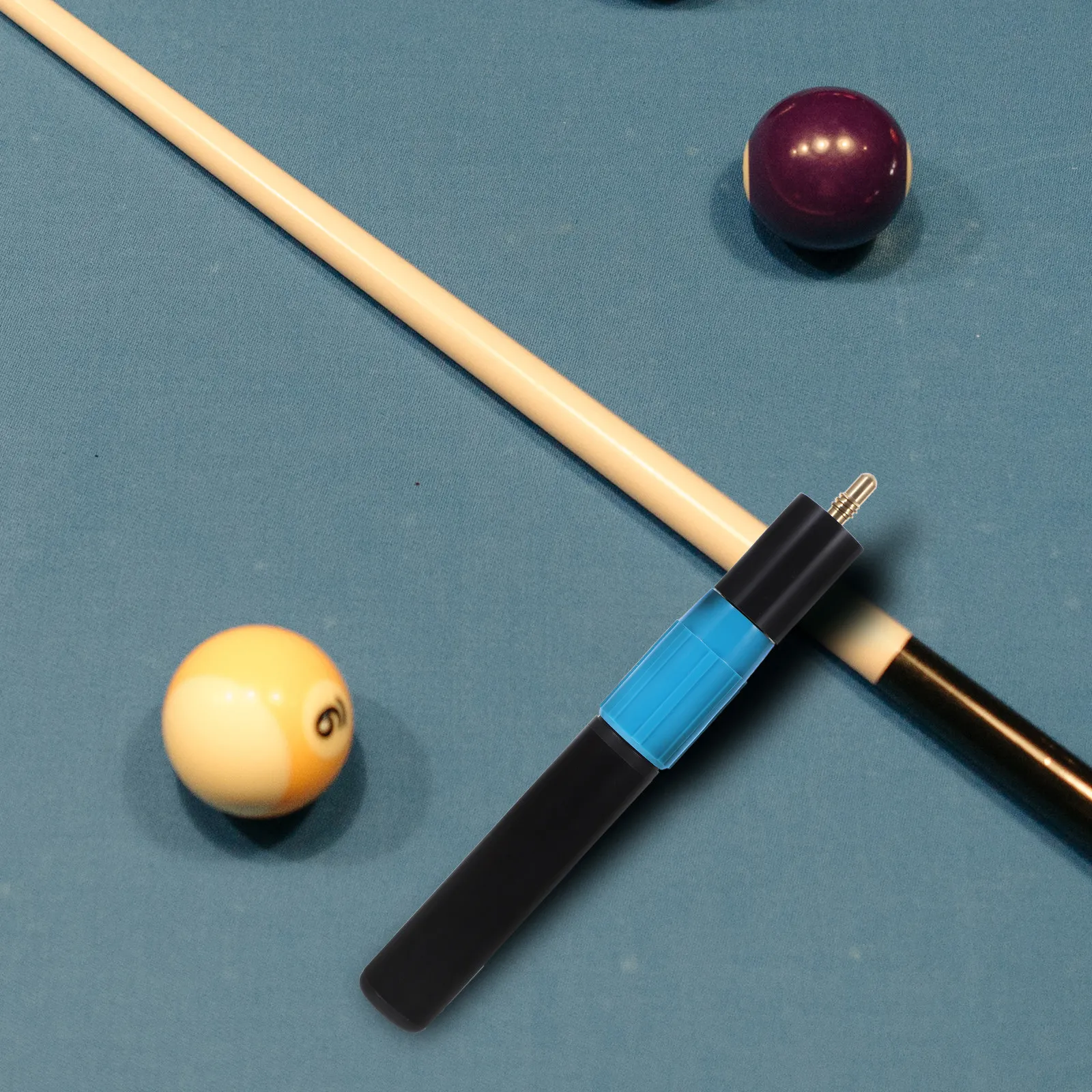 

Pool Cue Extender Rod Professional Telescopic Push-on Design Superior Material Impact Absorbing Comfortable Grip Stable Control