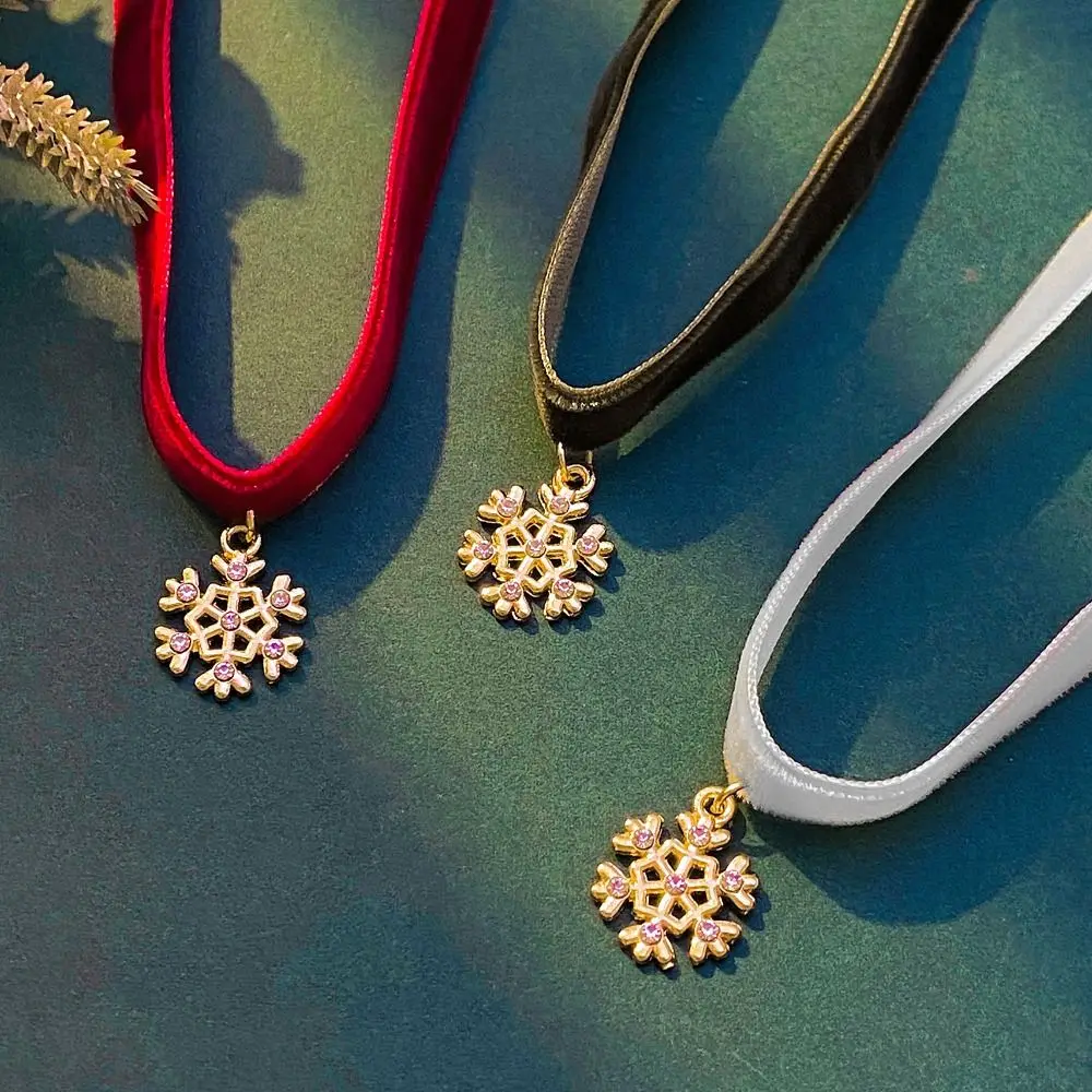 Clavicle Chain Christmas Choker Cartoon Christmas Tree Velvet Collar Necklaces Jewelry Accessories Gingerbread Man