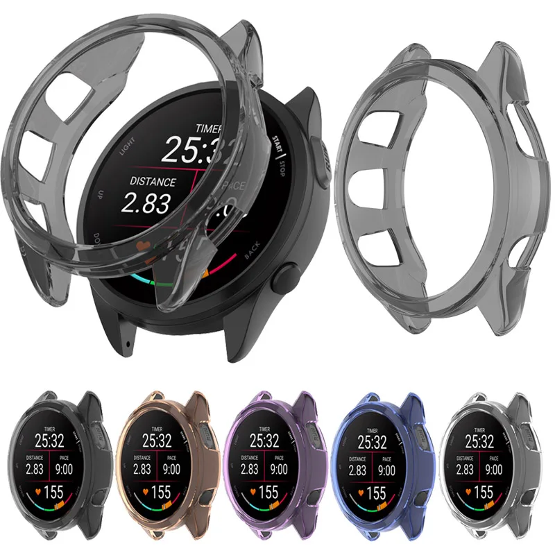 حافظة حماية لـ Garmin Forerunner 165 غطاء تغطية سيليكون من مادة TPU لحماية الشاشة ملحقات كاملة