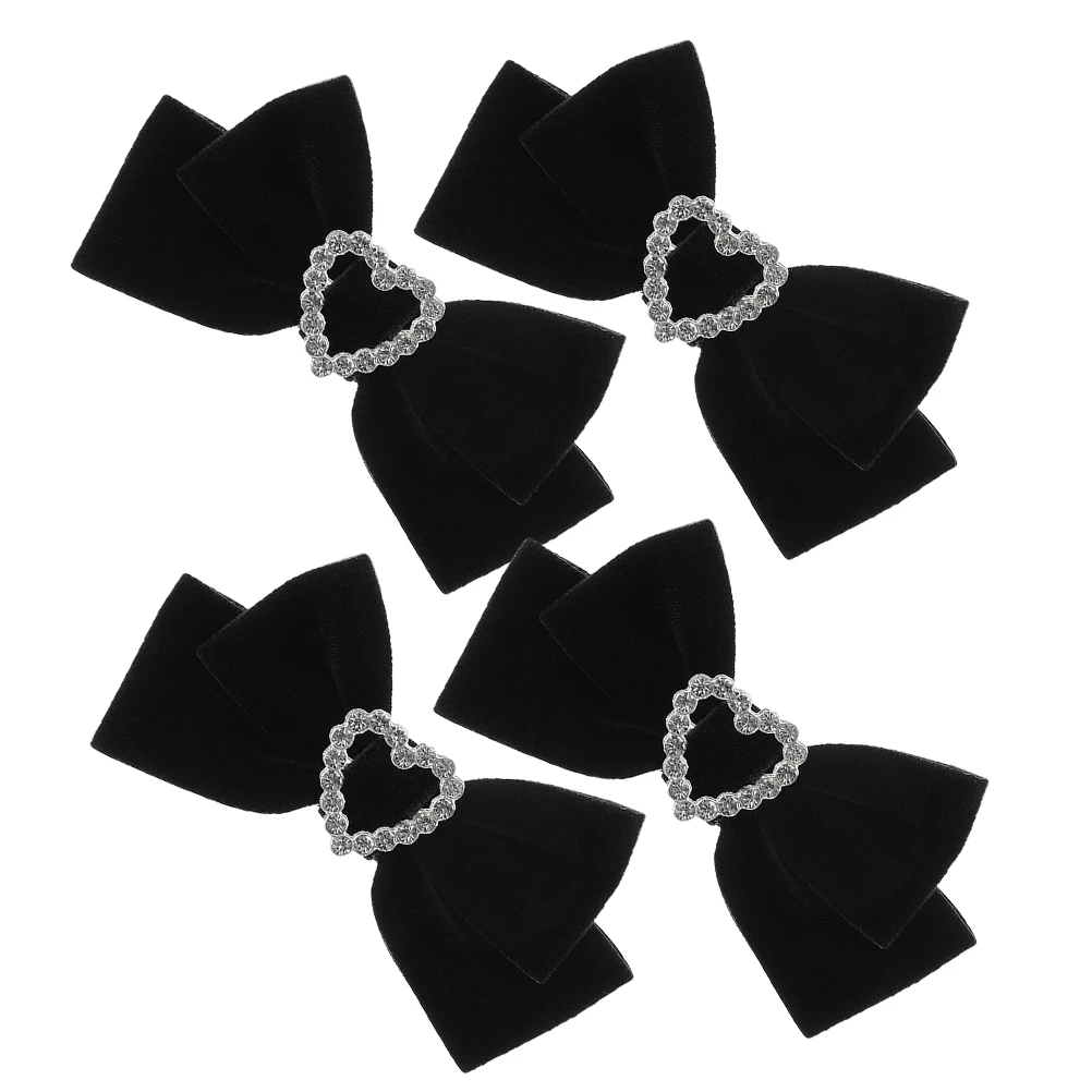 

4pcs Big Bow Hair Clips for Toddler Girls Cute Velvet Hair Accessories Bow Clip Birthday Wedding Ceremony Decoration for Little