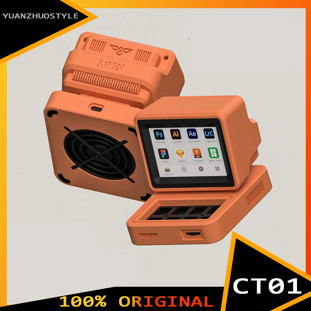 

YuanzhuoStyle CT01 Streamdeck Keyboard Kit Mini Screen Console Desktop Stream Deck Kit Retro Table Decorations Customized Gifts